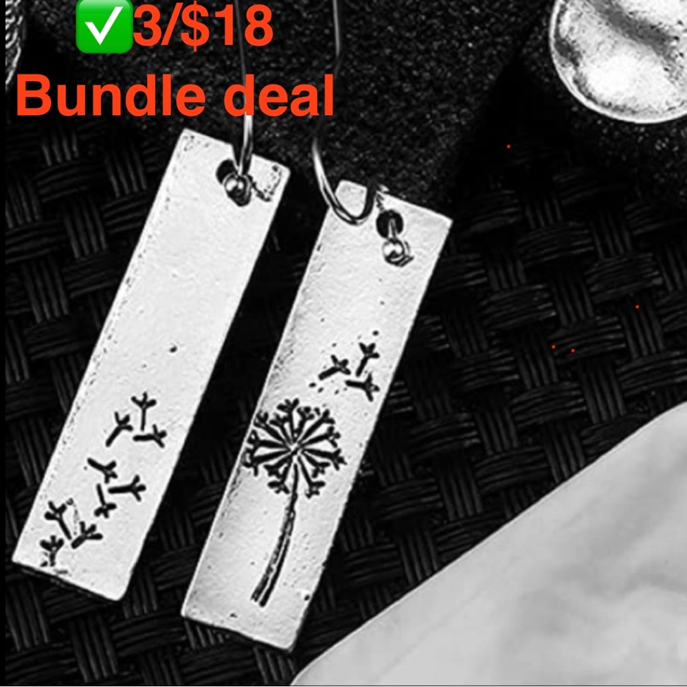 ✅ 3/$18 🆕 Bohemian Dandelion hook Drop Dangle Earrings